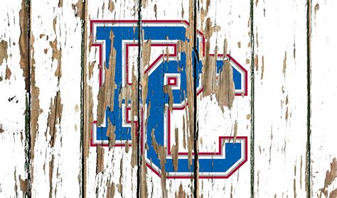 Presbyterian University Vintage College Logo Peeling Barn Wood Paint ...