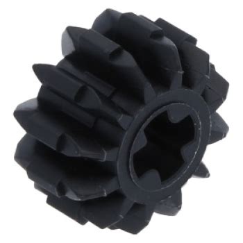 Brickina Lego Technic Gears Gear Tooth Black