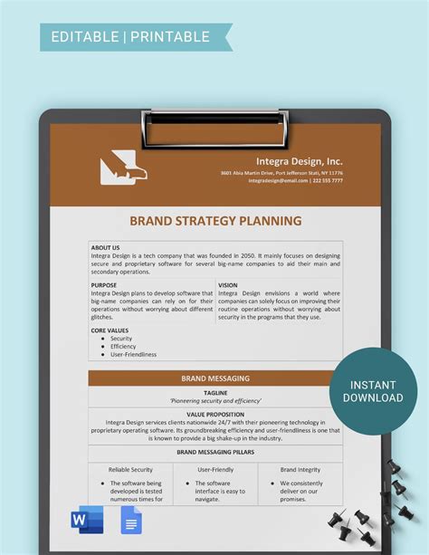 Brand Positioning Strategy Template in Word, Google Docs - Download | Template.net