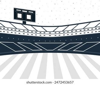 Sports Stadium Silhouette Large Ground Stock Vector (Royalty Free ...