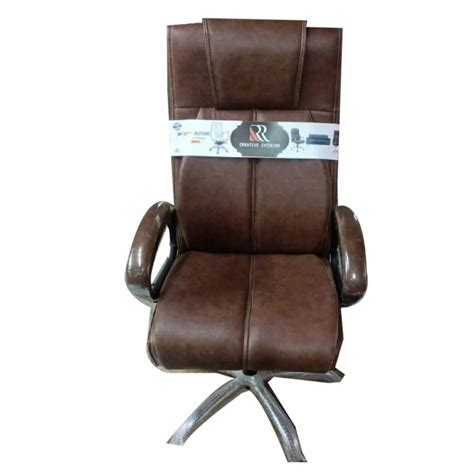 Rr Dark Brown Rexine Office Chair At Rs Revolving Chair In Patna