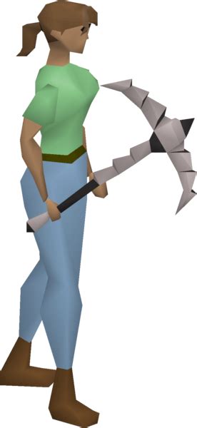 File 3rd Age Pickaxe Equipped Female Png Osrs Wiki