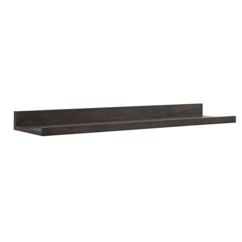 A Black Shelf That Is On The Wall