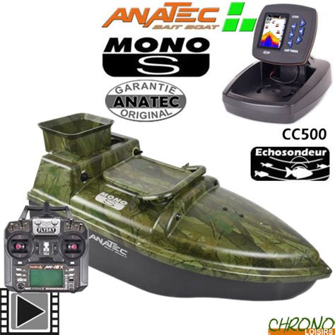 Bateau Amorceur Anatec Monocoque S Wood An I6x Echo Cc500 Chrono Carpe