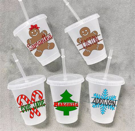 Personalized Kids Christmas Cups Kids Christmas Party Favors 16 Oz