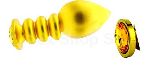 Prazer Anal Plug Anal Dourado Lust Metal Screw Amarelo Adão Eva Adao