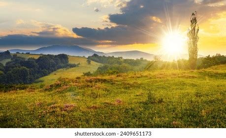 Mountain With Sunset: Over 2,784,239 Royalty-Free Licensable Stock ...