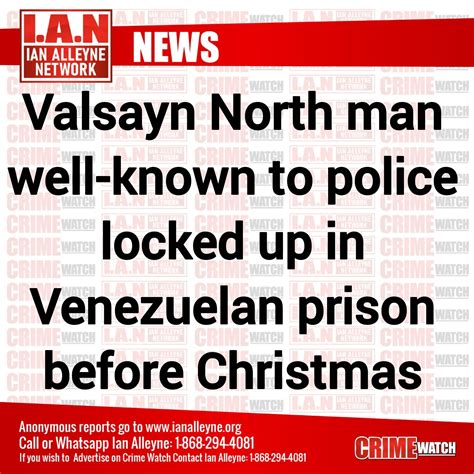 Ian Alleyne - Valsayn North man held in Venezuelan prison... | Facebook