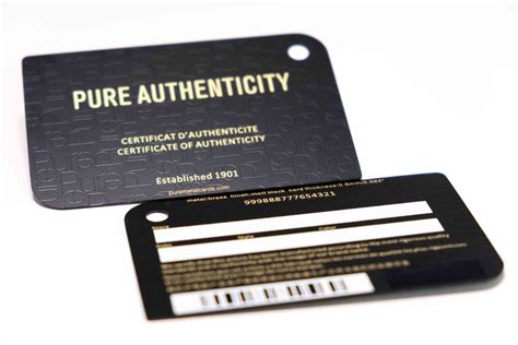 Metal Certificate Of Authenticity Cards Pure Metal Cards