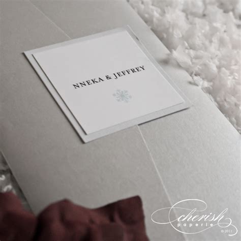 Snowflake Wedding Invitations {Wordless Wednesday} - Cherish Paperie