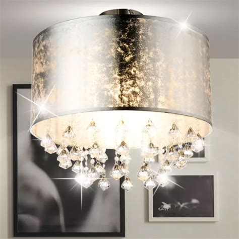 PLAFONNIER SUSPENSION LUSTRE En Cristal Lampe De Salon LED Lustre