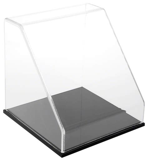 Plymor Clear Acrylic Slanted Front Display Case With Black Base 10 X