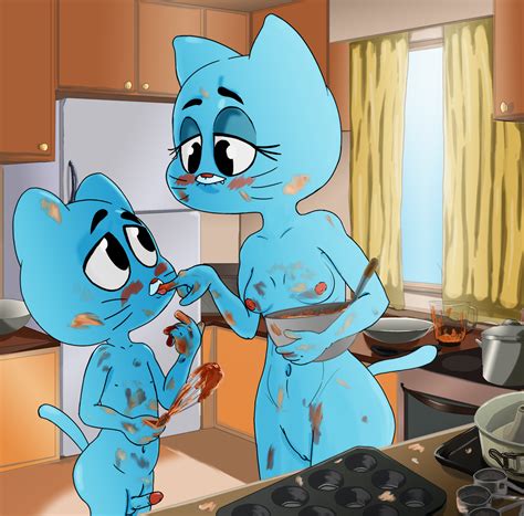 Rule 34 Anthro Cat Feline Female Gumball Watterson Incest Male Mammal Mejicanomakessmut Milf