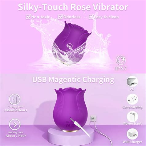 Clitoral Licking Tongue Rose Sex Toy Vibrator Stimulator For Women