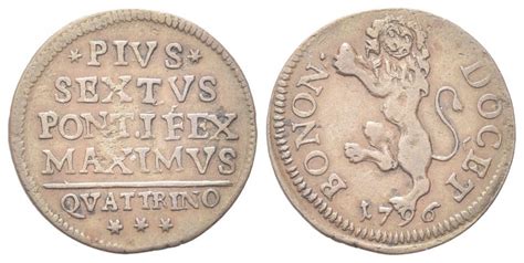 Biddr Numismatica Ranieri Online Auction 13 Lot 83 BOLOGNA Pio VI