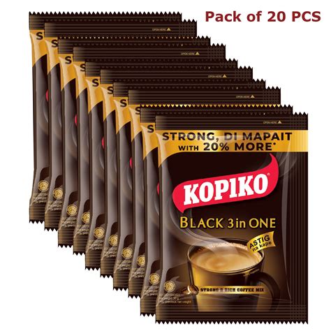 Kopiko Black Coffee 3 In 1 25 Gram 20 Pack Papertree