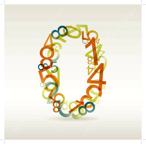 gambar angka nol terbuat  angka warna warni grunge dekorasi acak