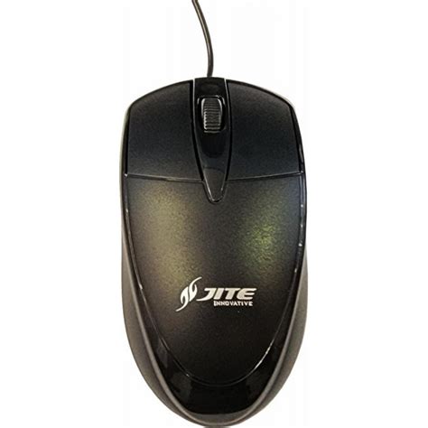 Jite Innovative Wired USB Optical Mouse - Black - GeeWiz