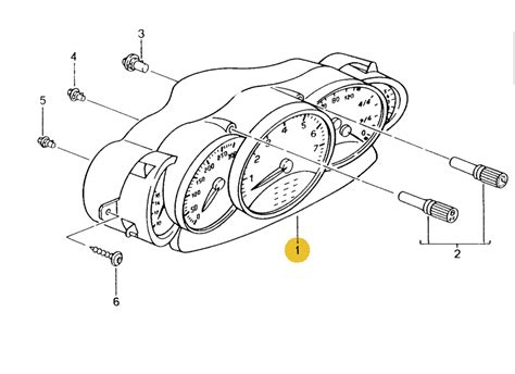 Porsche 996 Carrera C4s Targa Instrument Cluster Speedo Tacho Silver