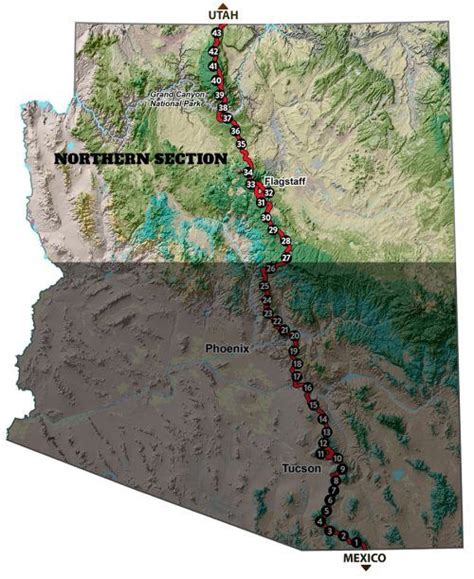 Map of the Trail – Explore the Arizona Trail | Trail, Arizona, Explore