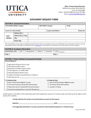 Fillable Online Document Request Form Fax Email Print Pdffiller