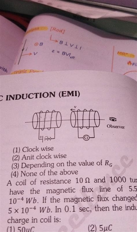 A Coil Of Resistance And Tur Have The Magnetic Flux Line Of