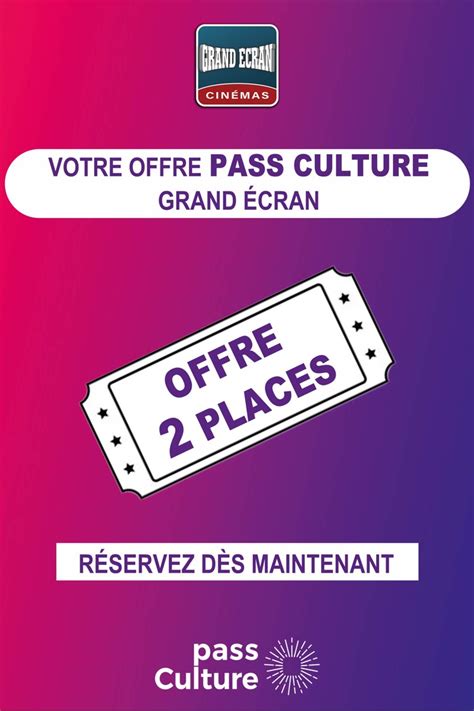 Offre Duo Cin Mas Grand Cran Pass Culture