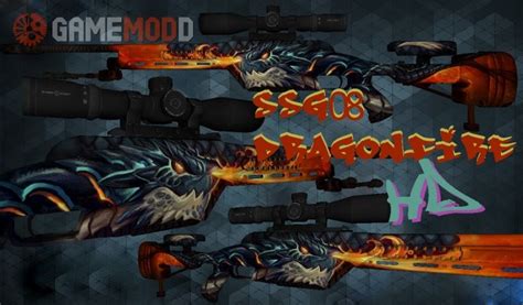 SSG08 Dragonfire HD » CS 1.6 - Skins Weapons Steyr Scout | GAMEMODD