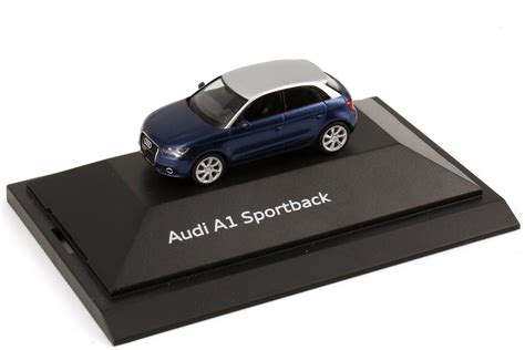 Audi A Sportback Scuba Blau Met Silber Werbemodell Herpa