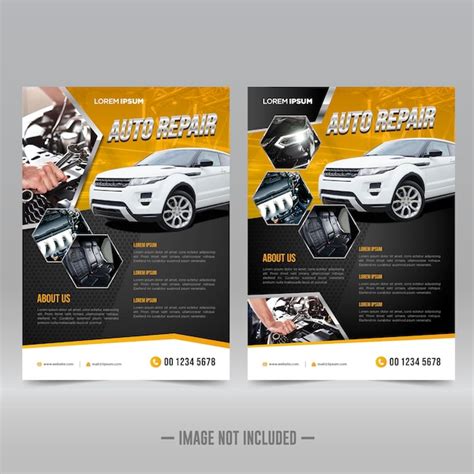 Premium Vector Car Repair Flyer Design Template