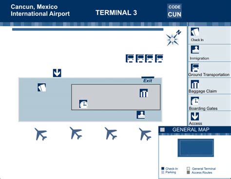 Cancun International Airport Map (CUN)