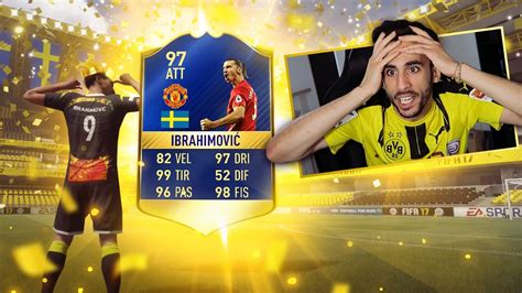 4 LEGGENDE IBRAHIMOVIC 2 TOTS WALKOUT IN A PACKS FIFA 17 TOTS