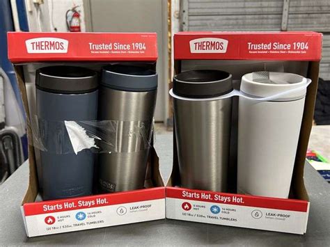 2 Thermos 2pk Slide Lid Leak Proof Tumblers Nw Asset Services