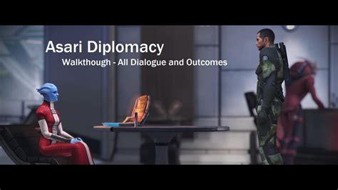 Asari Diplomacy All Dialogue And Outcomes Mass Effect 1 Legendary Edition Youtube