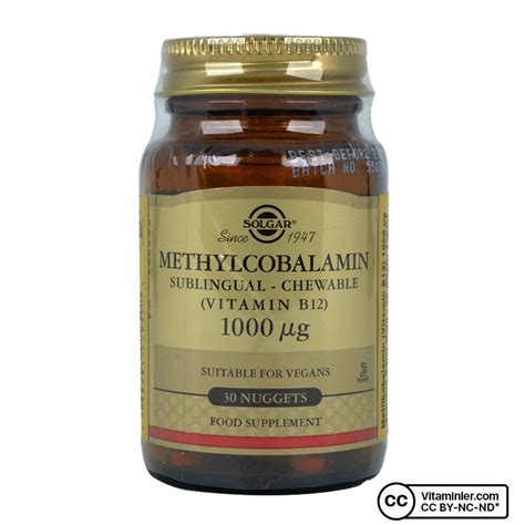 Solgar Methylcobalamin B Mcg Dilalt Tableti B Vitaminleri