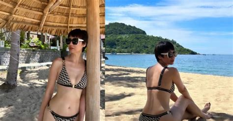 Mẹ vợ hậu vệ Đoàn Văn Hậu tuổi U50 diện bikini vẫn sắc nét