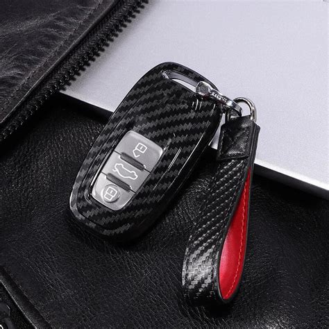 P Carbon Fiber Car Key Cover Case Protector Shell Fob For Audi A A L