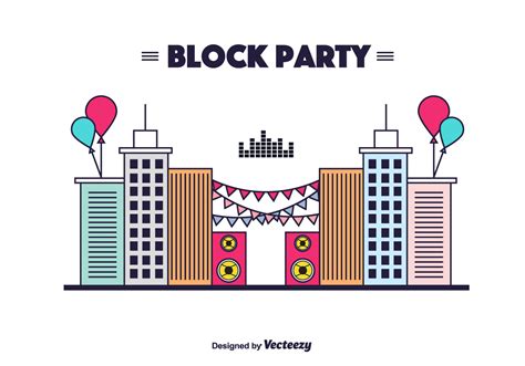 Block Party Vector Background 146300 Vector Art at Vecteezy