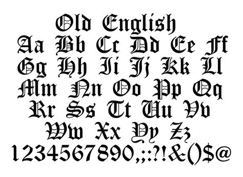 Old English Font Svg Old English Alphabet Svg Old English Svg For