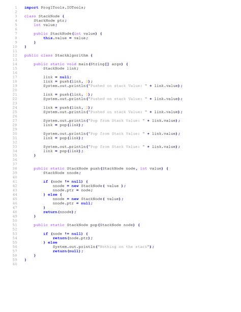 Unit 3 Assignment Stack Assignment Java Code File 1 Import Prog1Tools
