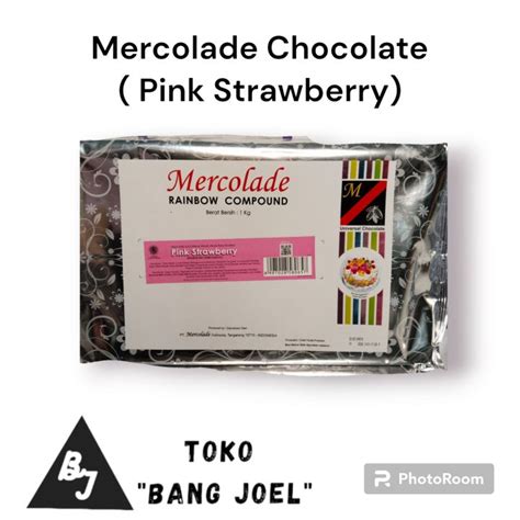 Mercolade Chocolate Compound Rainbow Pink Strawberry 1kg Coklat Warna