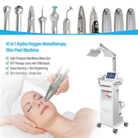 10in1 LED Light Mesotherapy Gun Hydra Oxygen Jet Peel Facial Beauty