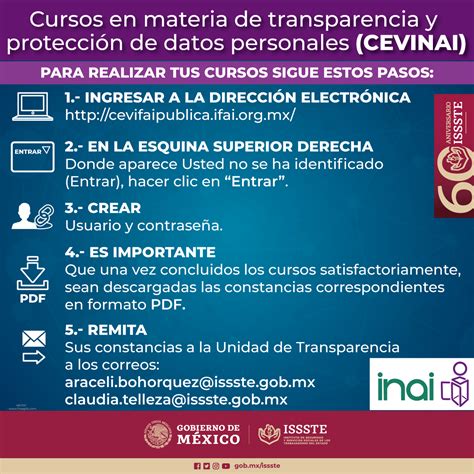 Cursos en materia de transparencia y protección de datos personales