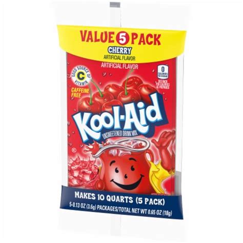 Kool Aid Zero Sugar Cherry Drink Mix Packet Value Pack Packets