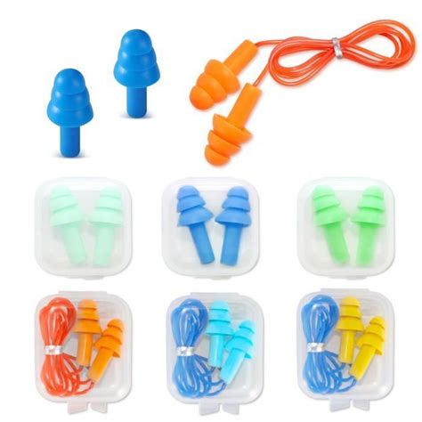 Paires Bouchons D Oreilles En Silicone Pour Natation Bouchons D