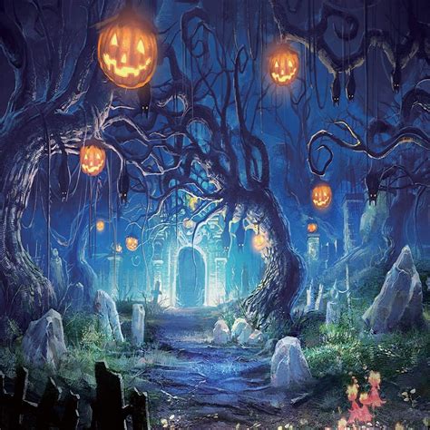 Amazon Sjoloon Halloween Backdrop Vinyl Photo Background