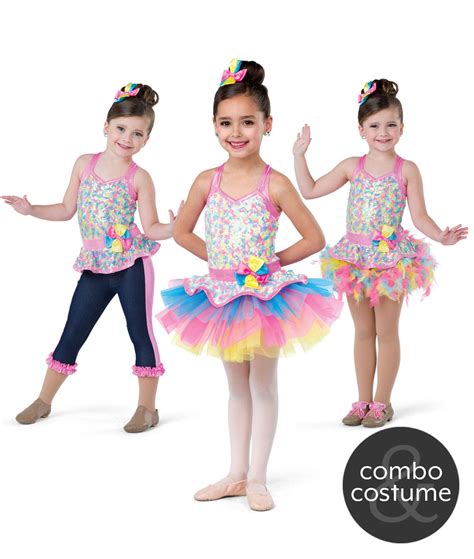 Rainbow Sequin Leotard Combo Dance Costume | A Wish Come True