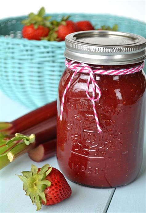 Easy Strawberry Rhubarb Jam A Pretty Life In The Suburbs