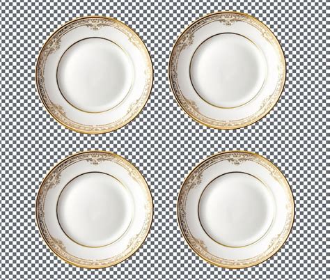 Premium PSD Beautiful Porcelain Plates Isolated On Transparent Background