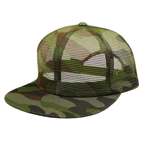 Custom Logo Camo Camouflage Sports Nylon All Full Mesh Running Hat